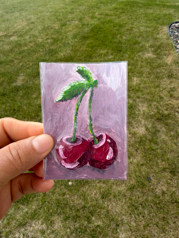 Cherry Delight aceo art card
