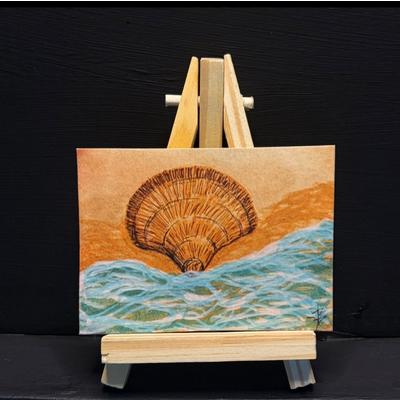 Original ACEO Seashell by Jadysbel aceo art card thumbnail 1