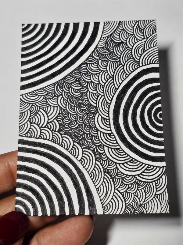 Swirling Down aceo art card