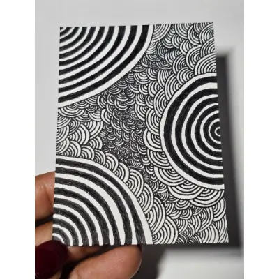 Swirling Down aceo art card thumbnail 1