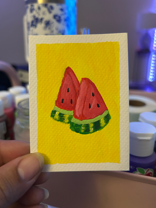 Slices aceo art card
