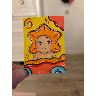 Sonny Angel Starfish | Collectible Illustration aceo art card thumbnail 3