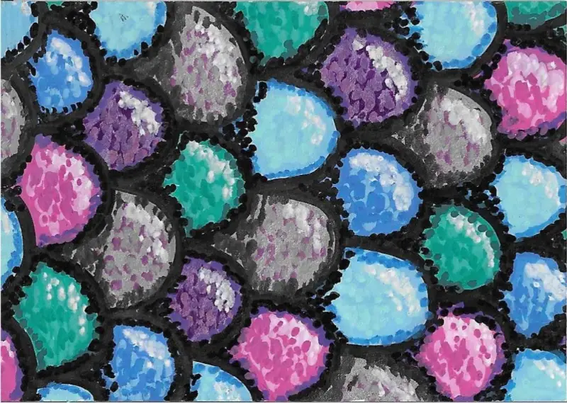 Mermaid Scales aceo art card
