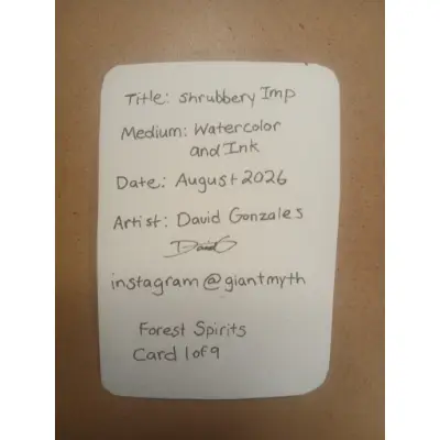 Shrubbery Imp Forest Sprite Card 1 of 9 aceo art card thumbnail 2