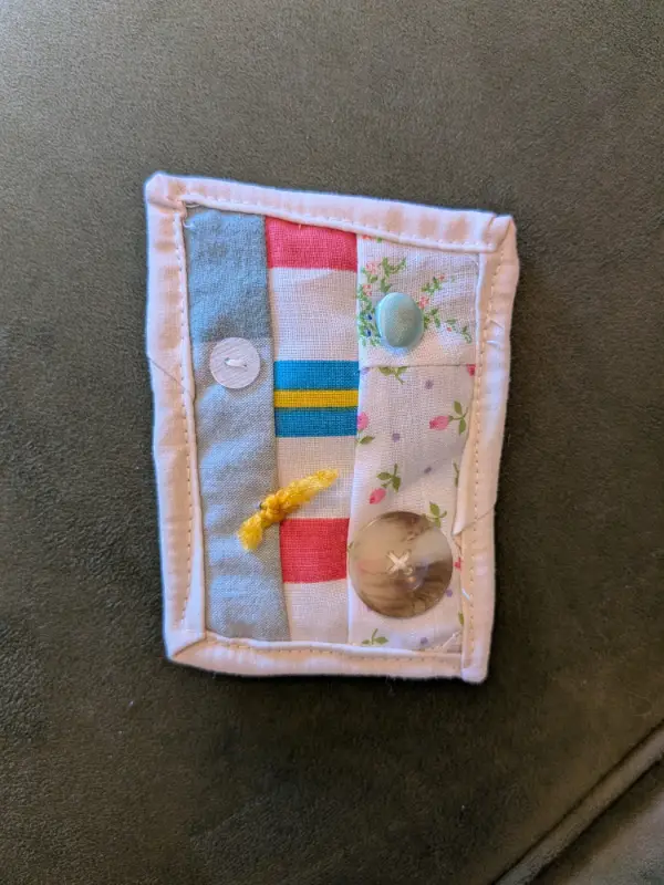 Abstract Textile aceo art card