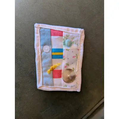 Abstract Textile aceo art card thumbnail 1