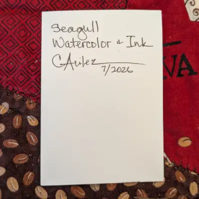 Seagull aceo art card thumbnail 3