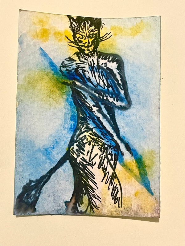 Meooww aceo art card