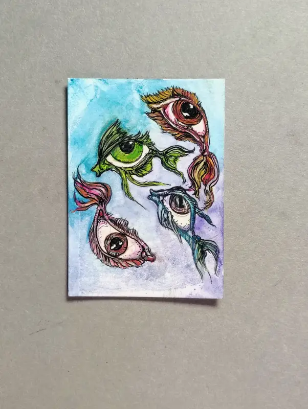 Eyefish aceo art card