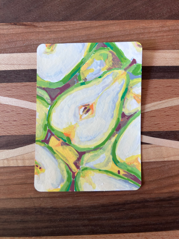 Pears aceo art card