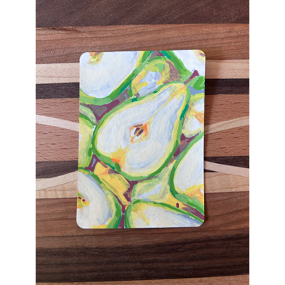Pears aceo art card thumbnail 1