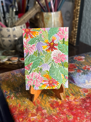 Spring Florals 1 aceo art card thumbnail 1