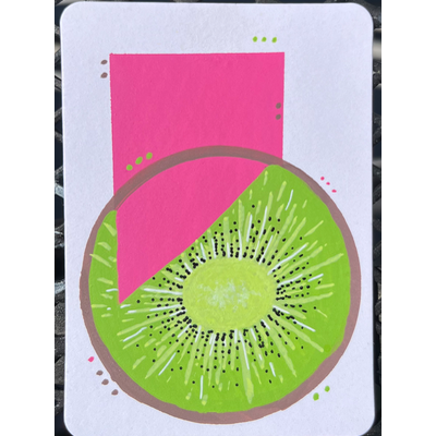 Angular Appetite: Kiwi aceo art card thumbnail 2