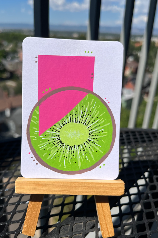 Angular Appetite: Kiwi aceo art card