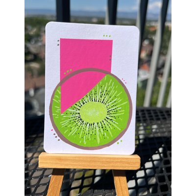 Angular Appetite: Kiwi aceo art card thumbnail 1