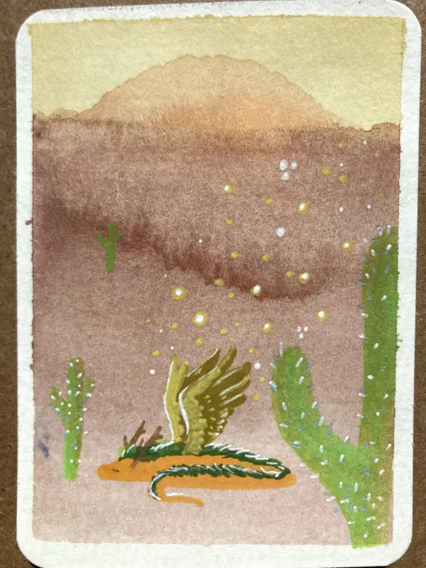 Sunsets and Sand aceo art card