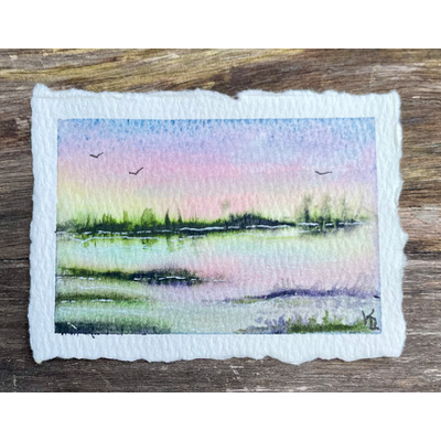Abstract Wetlands no. 2 aceo art card thumbnail 3