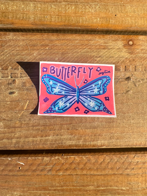 The Garden Lurkers: Butterfly aceo art card thumbnail 1