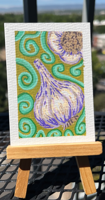 Garlic Breath aceo art card thumbnail 1