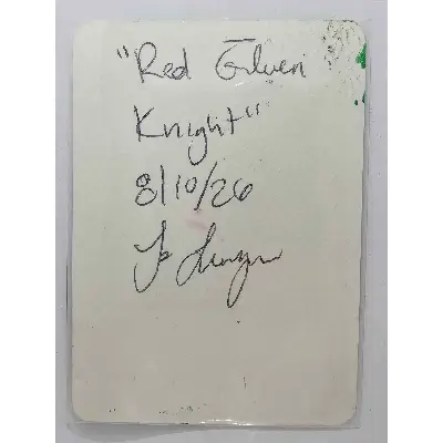 Red Elven Knight aceo art card thumbnail 2