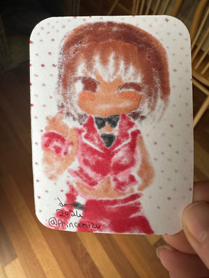 Vocaloid Meiko Copic Illustration ACEO Original Card aceo art card thumbnail 2