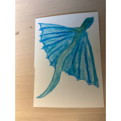 Watercolor dragons 1/5 aceo art card thumbnail 1