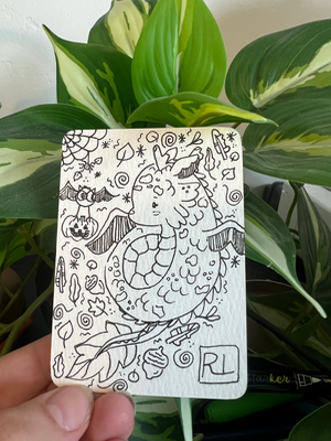 Fall Dragon Fantasy ACEO, Original and Ink aceo art card thumbnail 1