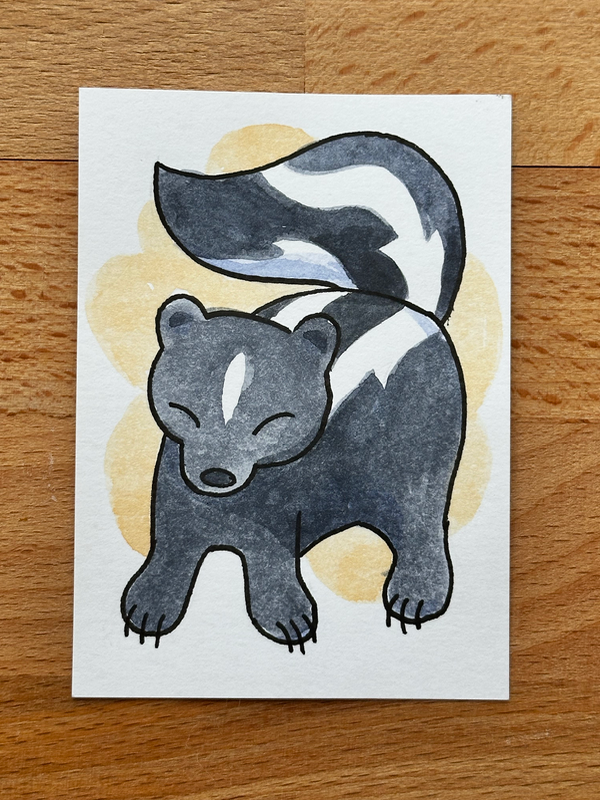 Original Sunny Badger aceo art card