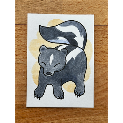 Original Sunny Badger aceo art card thumbnail 1
