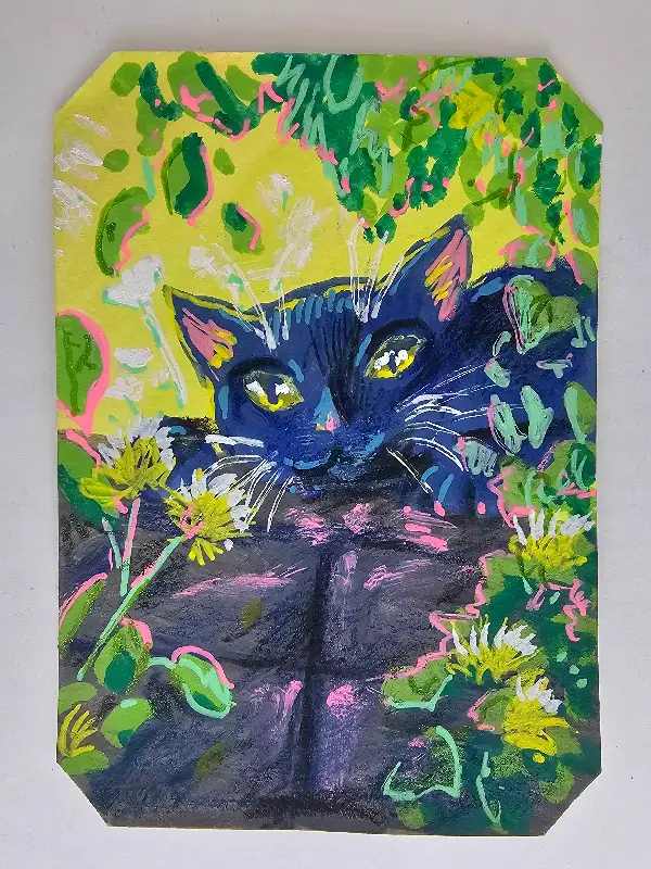 Bush Kitty aceo art card