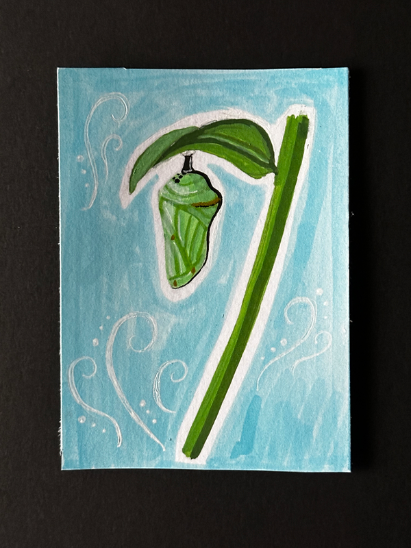 Chrysalis aceo art card