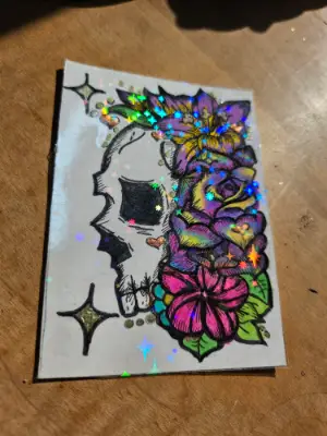 Beauty in Death aceo art card thumbnail 1