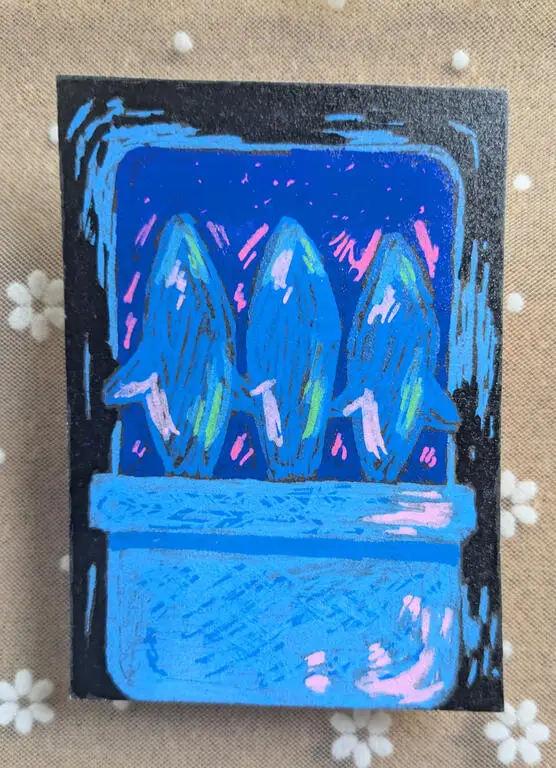 Sardines aceo art card