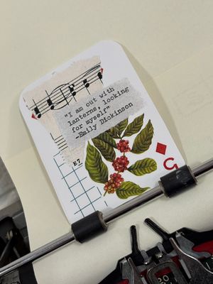 Cherry Emily Dickinson quote collage print by Mazerzine cherries aceo art card thumbnail 2