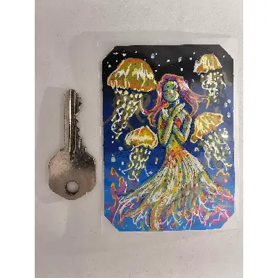 Jellyfish Colony aceo art card thumbnail 2