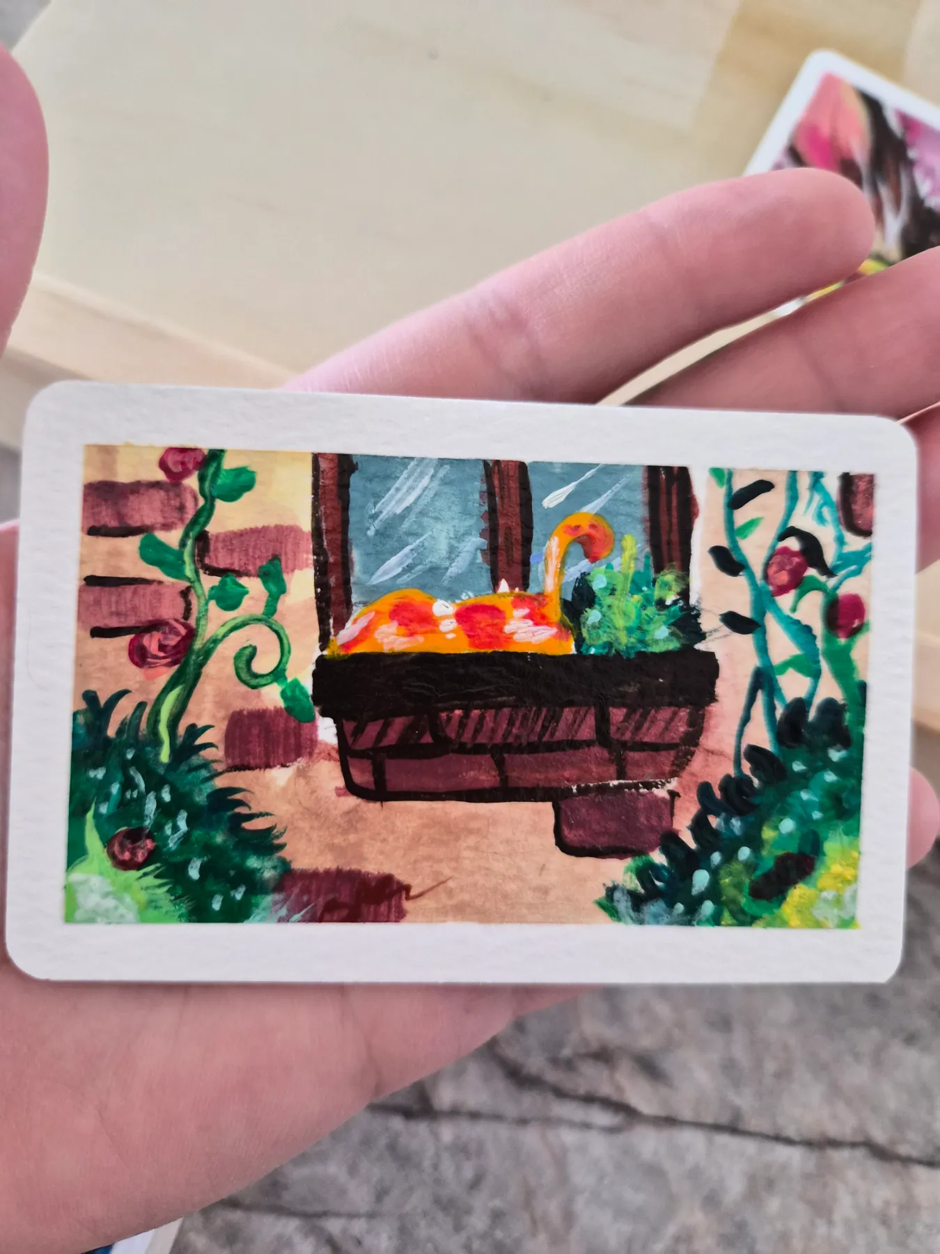The Best Bed in Town aceo art card