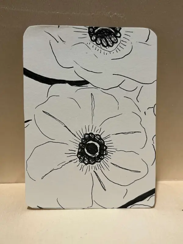 floral eye aceo art card