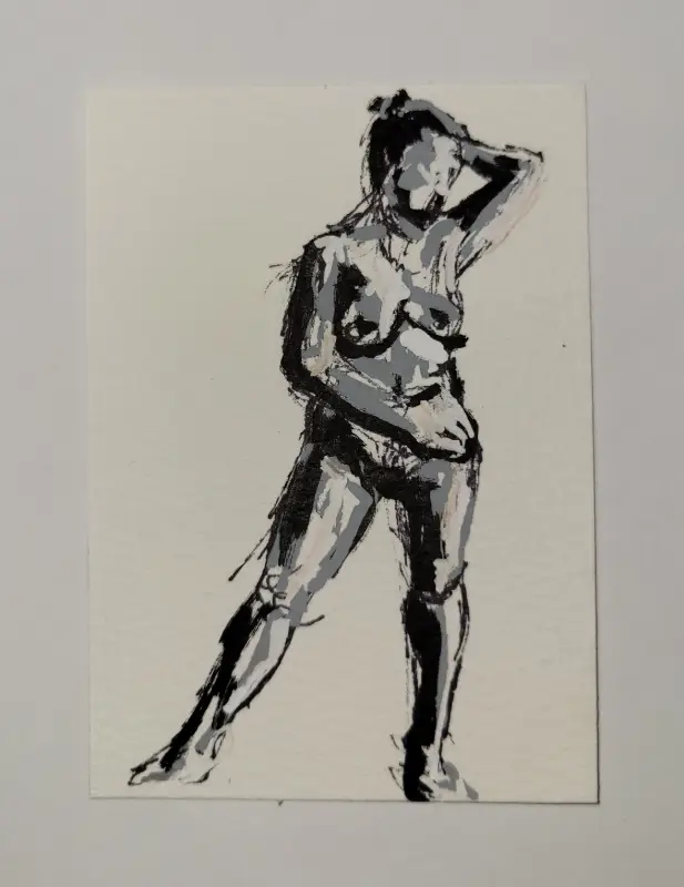 Female Figure #2 aceo art card