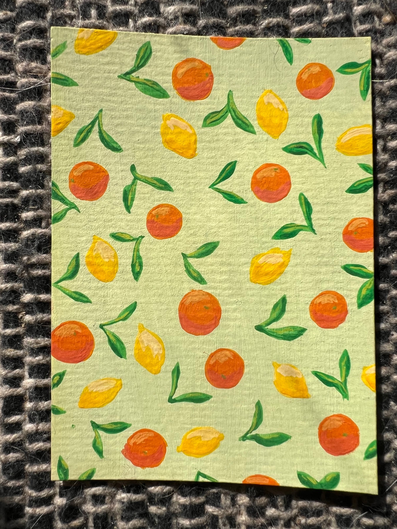 Oranges and Lemons aceo art card