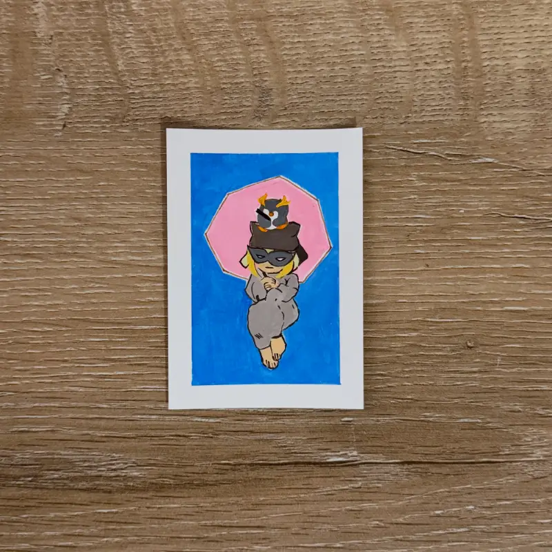 On+Together Self Portrait aceo art card
