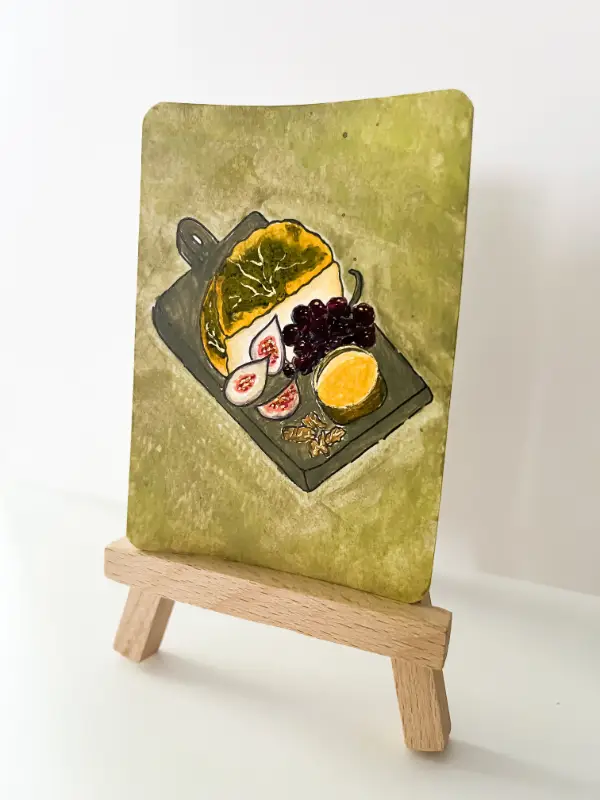 Never Too Much Cheese | Charcuterie #6 aceo art card