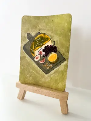 Never Too Much Cheese | Charcuterie #6 aceo art card thumbnail 1