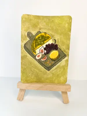 Never Too Much Cheese | Charcuterie #6 aceo art card thumbnail 2