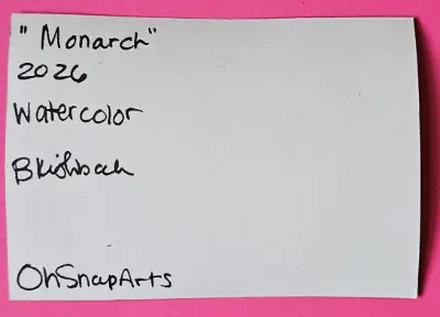 Monarch Butterfly aceo art card thumbnail 2