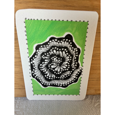 Black rose aceo art card thumbnail 2