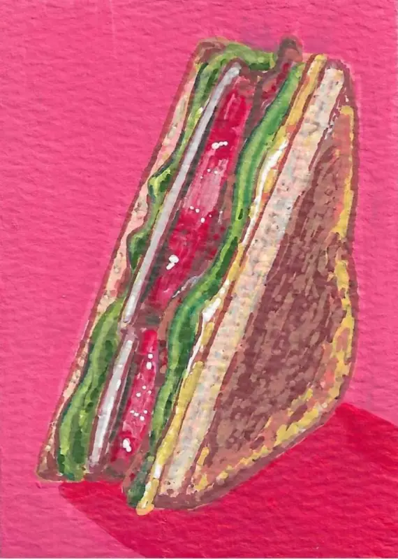 Tomato Sammich aceo art card