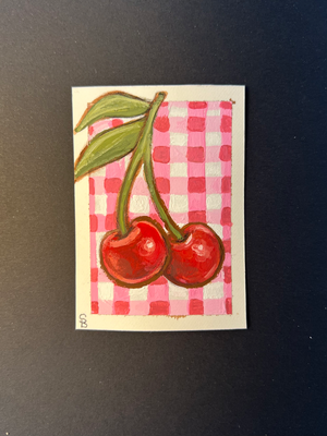 Cherry aceo art card thumbnail 2