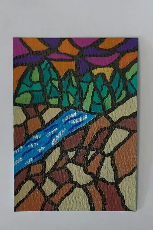 American Beauty- Inspired by Woody Guthrie's "This Land Is Your Land" aceo art card