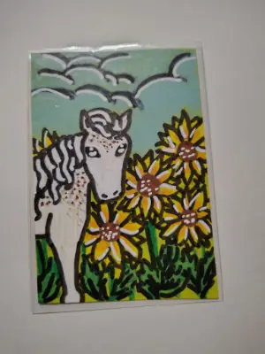 Jenny horse aceo art card thumbnail 1