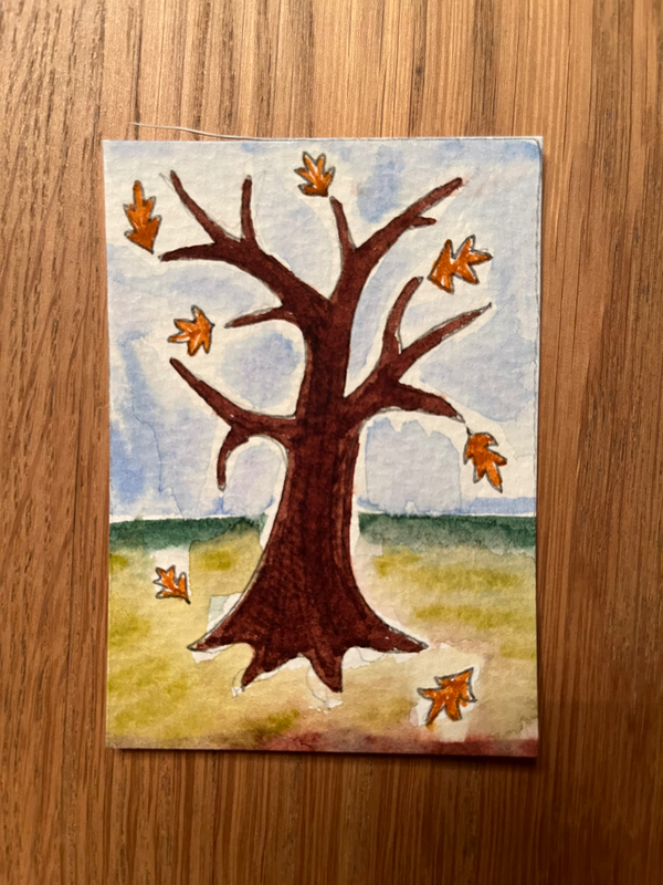 November Oak aceo art card